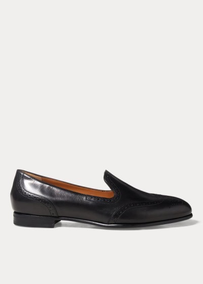 Mocasines Ralph Lauren Mujer Negros - Quincy Calfskin - FMHVQ4501